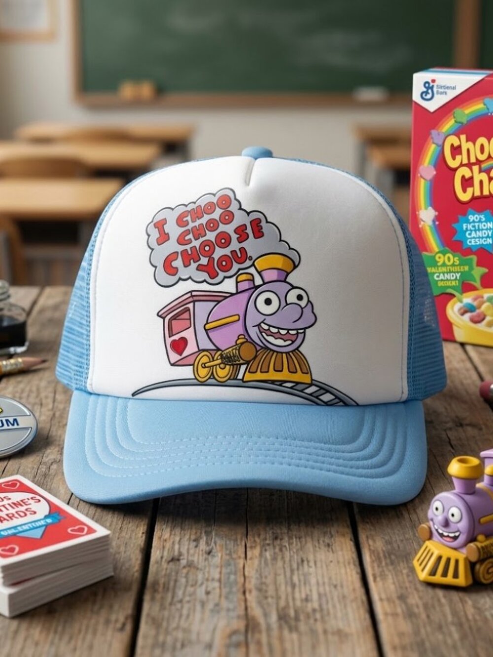 Retro Simpsons Hat I Choo Choo Choose You Ralph Wiggum Foam Snapback Cap USA New